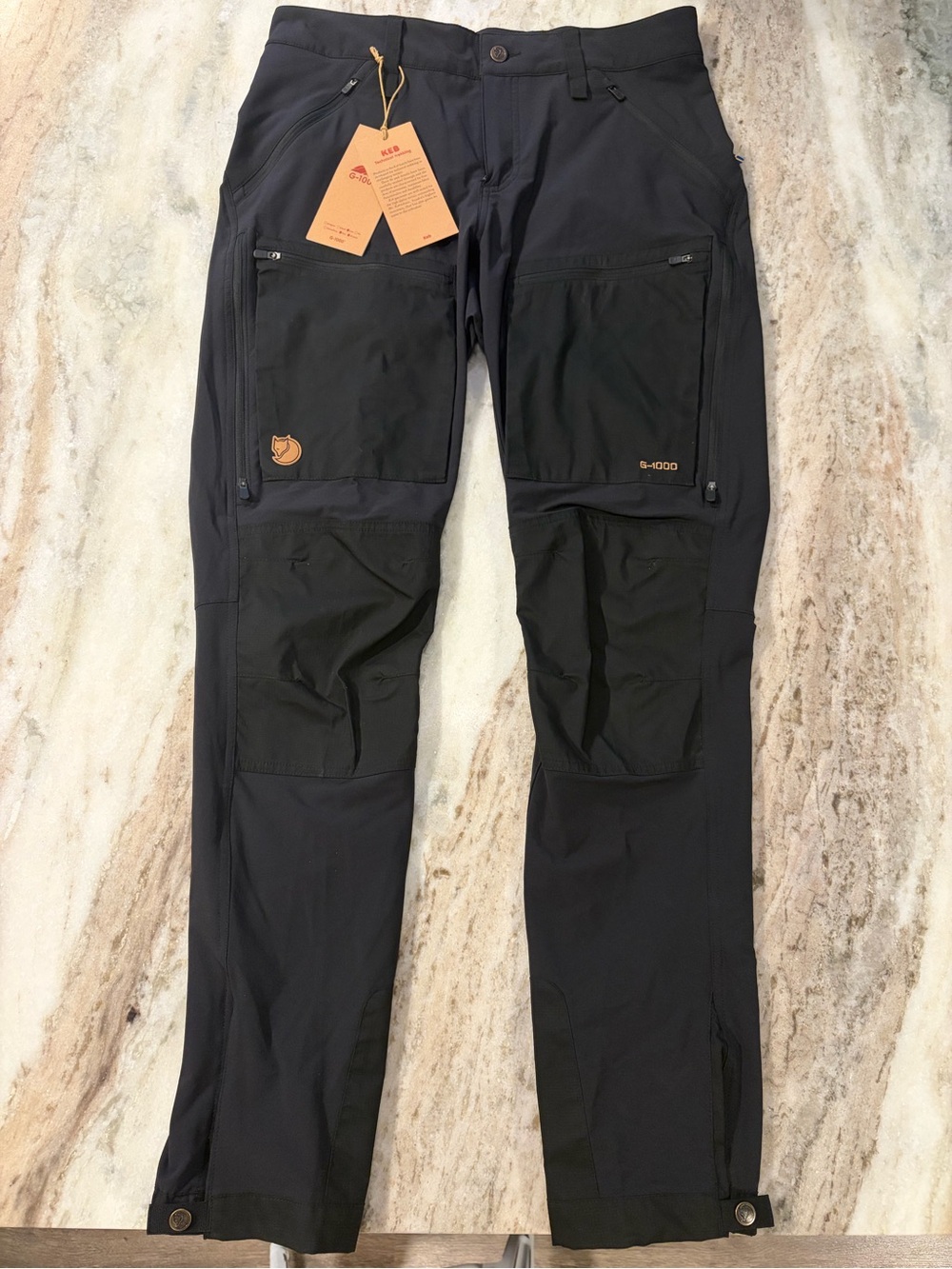 NWT Fjallraven Keb Agile Trousers Pants Black Women's US 8 / 32” Length $195 - Picture 1 of 11